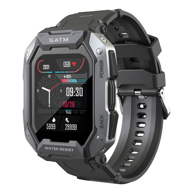 Smartwatch de militar TITAN™ Men - Monitoramento port Fitness IP68 Waterproof Bluetooth SmartWatch compatível com Android e IOS